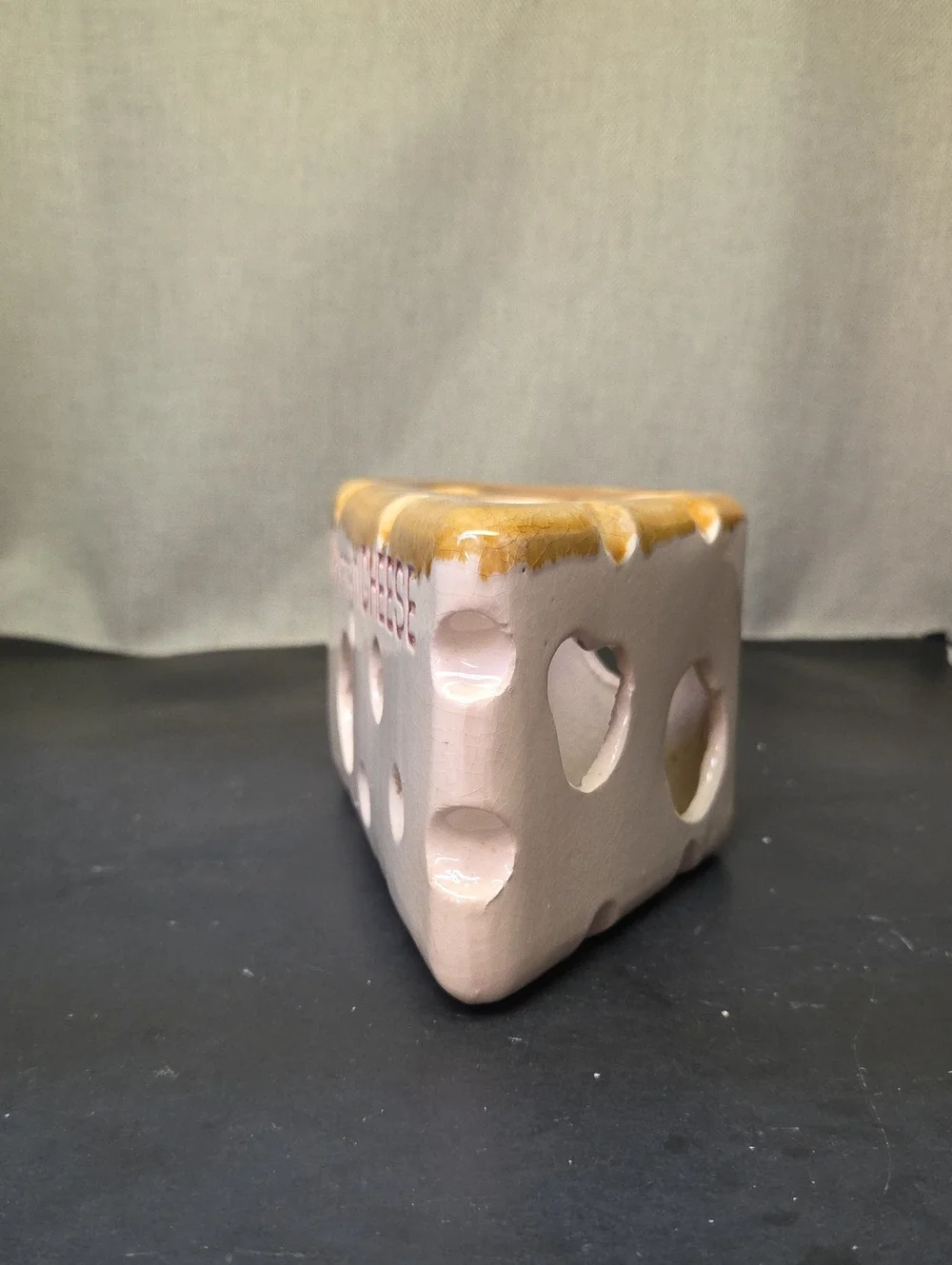 Vtg HAMster 'n Cheese Ceramic Swiss Cheese Wedge Kitsch Decor 1991